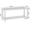 Stainless Steel Commercial Catering Table Work Bench Kitchen Worktop 2 3 4 5 6FT