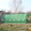 Walk-in Poly Tunnel Green House Galvanized Frame Outdoor Garden Planting Shed XL