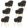 1/2/4/6x Dining Chair Upholstered Seat Armchairs Kitchen Breakfast Restaurant
