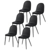 2/4/6x Dining Chairs Faux Leather Padded Chairs w/ Backrest Kitchen Living Room