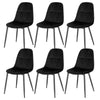 2/4/6x Velvet Dining Chairs with Backrest Upholstered Kitchen Chairs Restaurant