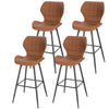 1/2/4/6x Breakfast Bar Stool w/ Backrest Footrest High Counter Stool Kitchen Pub