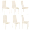 2 4 6 pcs Faux Leather Seat High Back Dinning Chairs Modern Kitchen Living Room