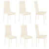 2/4/6* Dinning Chairs Set Kitchen PU Leather Padded Seat High Back Metal Legs