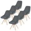 2/4/6x Dining Chairs Velvet Upholstered Backrest 360° Swivel Chairs Living Room