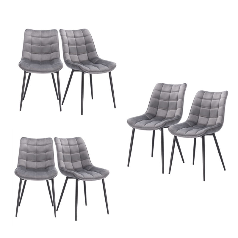 2/4/6x Dining Chairs Living Room Chairs w/ Backrest Velvet Padded Seat Cafe Pub