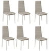 2/4/6* Dinning Chairs Set Kitchen PU Leather Padded Seat High Back Metal Legs