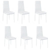 2/4/6* Dinning Chairs Set Kitchen PU Leather Padded Seat High Back Metal Legs
