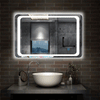 Illuminated Bathroom Mirror with Demister Over Bathroom Sink White LED Light