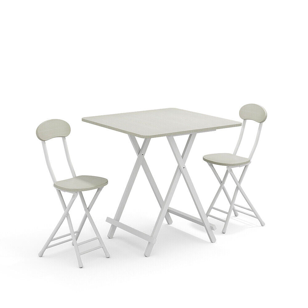 Small Folding Table Chairs Portable Foldable Kitchen Dining Set Office Furniture
