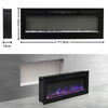 40-100 inch Electric Fireplace Wall Mounted Remote Control 9 Colour Fireplaces