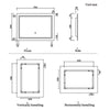 LED Illuminated Large Bathroom Mirror with Demister Touch Switch Light Wall