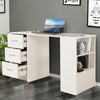 Large Computer Desk With Shelves & Drawers PC Writing Study Table Home Office