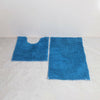 2 Piece Loop Bath Mat Ultra Soft Bathroom Rug Anti Slip Toilet Rug Pedestal Set