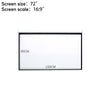 16:9 Manual Projector Screen 72/84/100/120in Pull Down Projection Home Cinema