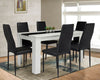 Wood Dining Table and Chairs 4 / 6 Set Pu Leather Seat Kitchen Room Furniture