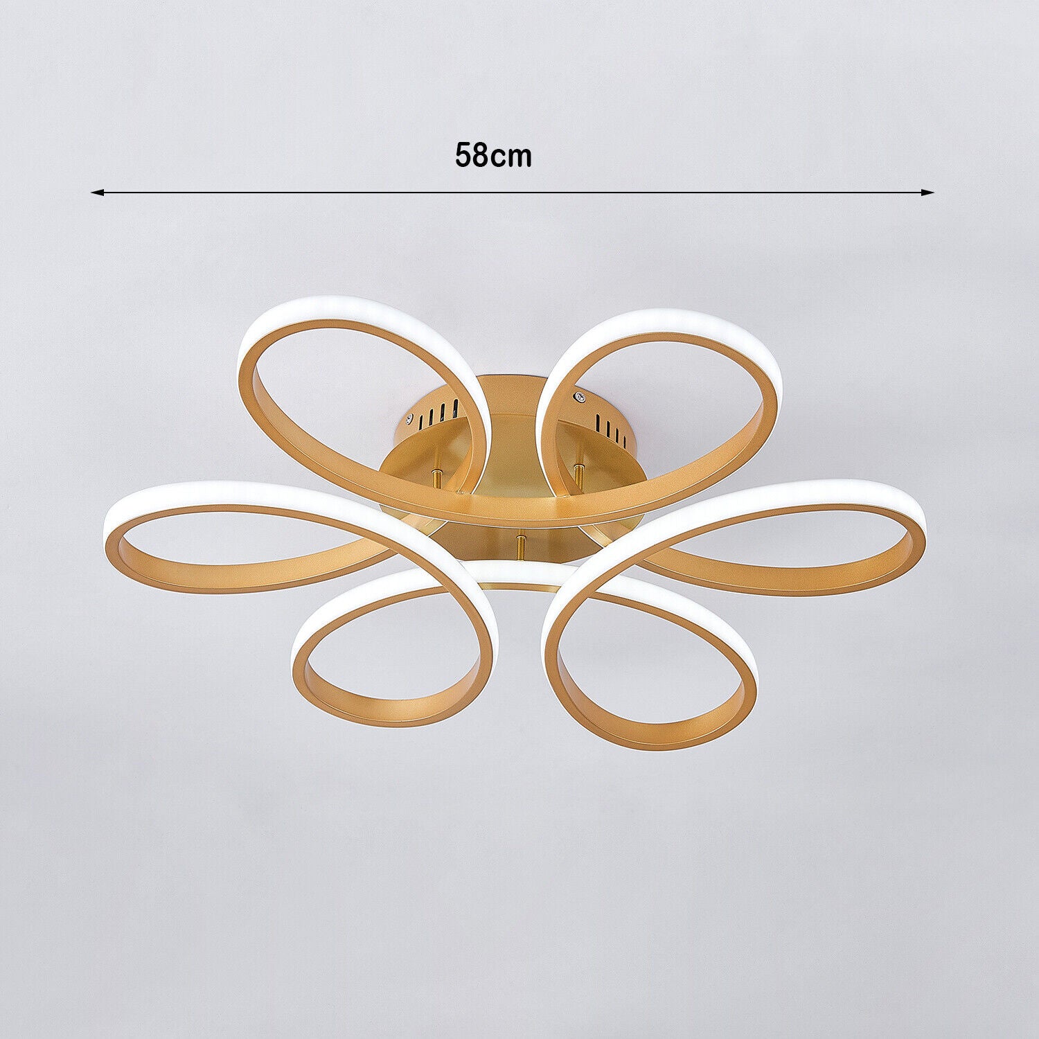 Aluminum LED Ceiling Lamp Ring Light Chandelier Lights Fixture Living Bedroom