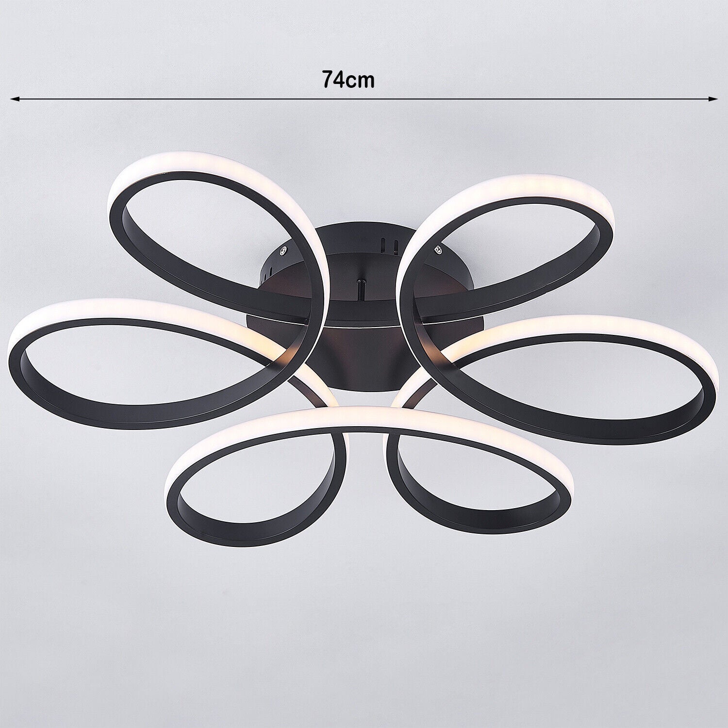 Modern LED Ceiling Light Metal Acrylic Chandelier Flower Lamp Living Dining Room