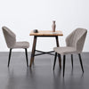 Set of 2 Faux Leather/Suede Dining Chairs Metal Legs Reception Restaurant Chair