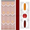 6 Types Wooden Bamboo Beaded Curtain Door Fly Screen Porch Bedroom Living