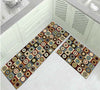 2PCS Home Kitchen Floor Mat Non Slip Runner Anti Fatigue Rug Set Door Decor