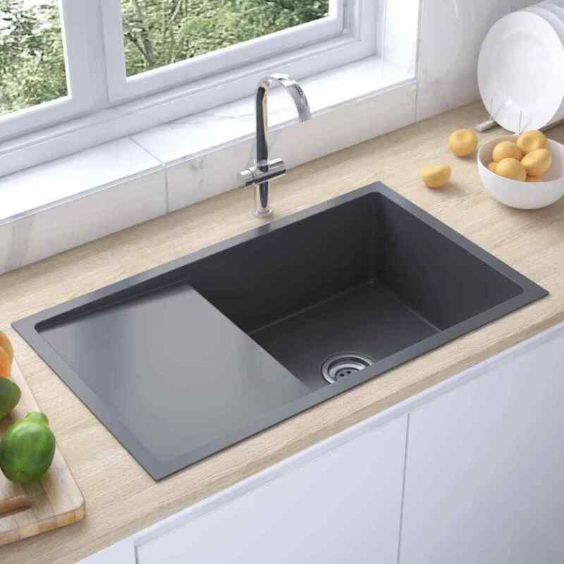 Handmade Kitchen Sink Plumbing Utility Waste Basin Stainless Steel