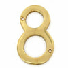 Securit Large Solid Brass Door Numbers 3"/75 mm Polished House Flat Apartment