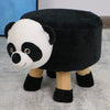 Animal Footstool Upholstered Padded Stool Pouffe Seat Chair Sturdy Wooden Legs