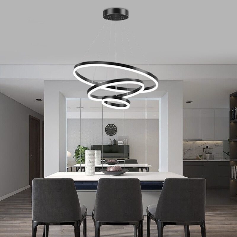 LED Pendant Light Ring Adjustable Lamp Ceiling Lights Decor Lighting Variable