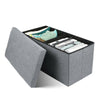 Folding Storage Ottoman Bench Flipping Lid Footstool Large Toy Storage Box