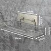 Non Rust Stainless Steel Bathroom Shower Shelf Storage Suction Basket Caddy Tidy