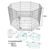 8 Panels Pet Dog Play Pen Puppy Rabbit Playpen Detachable Cage Fence Kennel