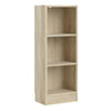 3 Tier Medium Narrow Wooden Bookcase Shelving Unit Living Room Office Storage