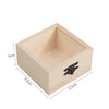 Natural Finish Wooden Chest Storage Box Memory Keepsake Box DIY Hinged Glass Lid