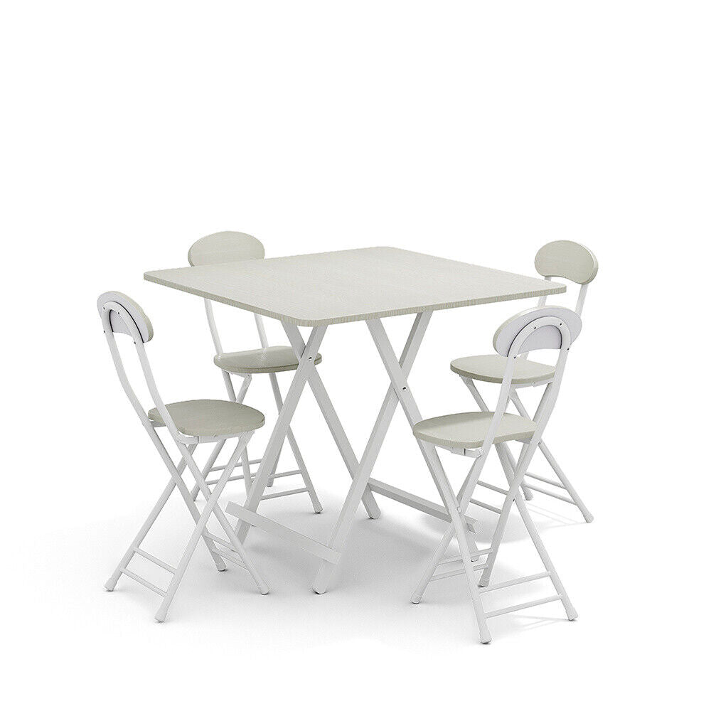 Small Folding Table Chairs Portable Foldable Kitchen Dining Set Office Furniture