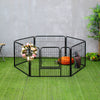 Foldable Pet Play Run Cage Dog Puppy Pen Rabbit Guinea Pig Black Metal Enclosure