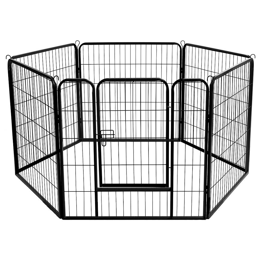 Pet Dog Pen 6 Panel Foldable Puppy Rabbit Playpen Run Crate Cage Enclosure Fence