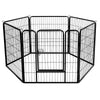 Foldable Pet Play Run Cage Dog Puppy Pen Rabbit Guinea Pig Black Metal Enclosure