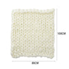 Large Soft Chunky Knit IvoryWhite Thick Blanket Handwoven Throw Sofa Bed Blanket