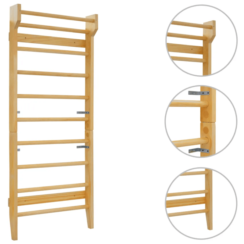 Wall Bar Wood Gymnastic Climbing Rack Indoor Sport Ladder Exercise Material