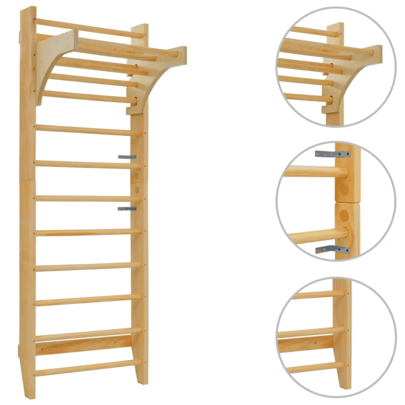 Wall Bar Wood Gymnastic Climbing Rack Indoor Sport Ladder Exercise Material