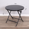 Indoor Outdoor Portable Garden Patio Bistro Dining Table Folding Glass Top Table