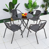 3-7 Pieces Garden Bistro Patio Furniture 60-150cm Table Chair Coffee Dinner Set