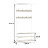 Metal Hat and Coat Stand Clothes Shoe Rack Hanger Hooks Wooden Shelf Storage Art
