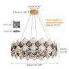 Diamond Crystal Chandelier Large Pendant Ceiling Light Duplex House Living Room