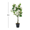 Large Potted Bunch Rose Blossom Flower Artificial Tree Plant Garden Home Decor