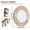 Decorative Wall Mirror Circle Hanging Mirror Apartment Restroom Vanity Mirror UK