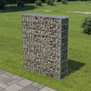 Garden Gabion Retaining Wall wire Cage fench Basket Galvanised Stone Patio New