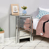 Mirrored Glass Bedside Table Nightstand Storage Cabinet Chest of 2/3 Drawers UK