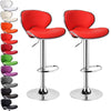 1/2 x Bar Stools PU Leather Adjustable Swivel Kitchen Breakfast Bar Stools